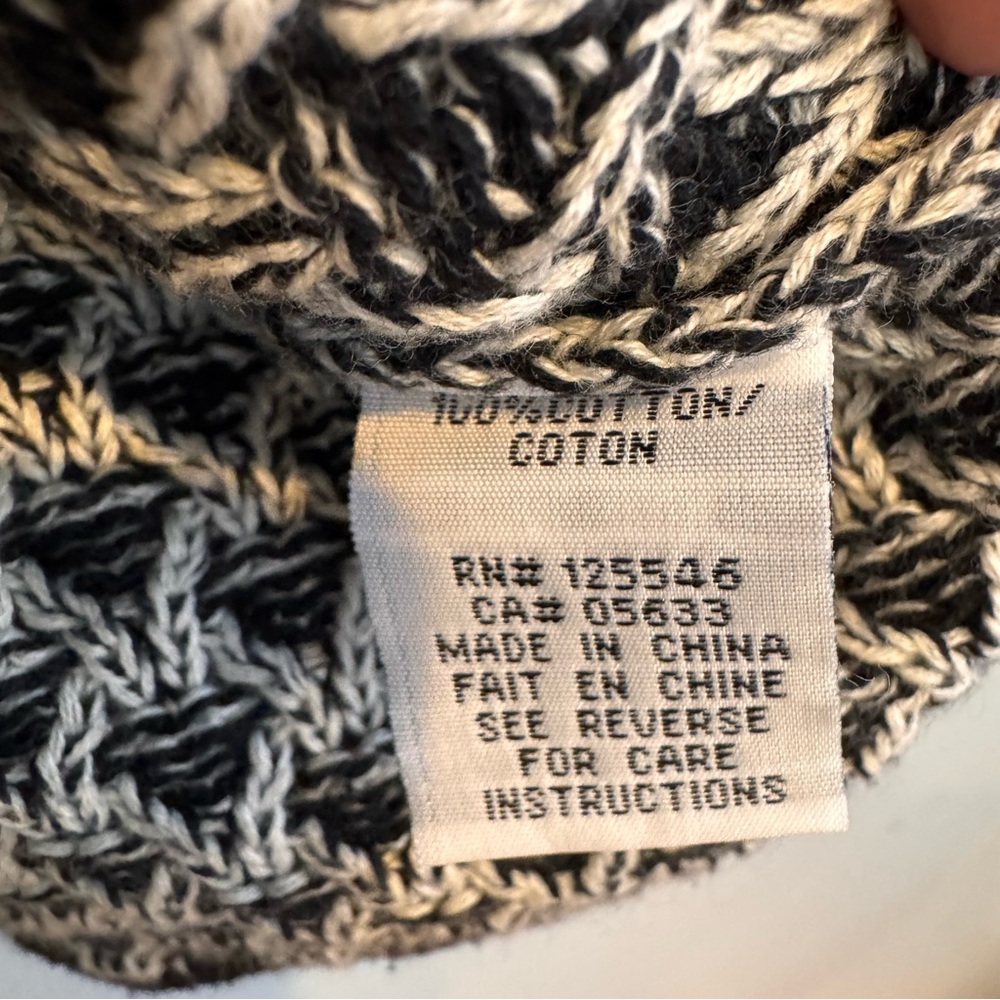Habitat Cotton Black/White Button Sweater Size S - Picture 6 of 7